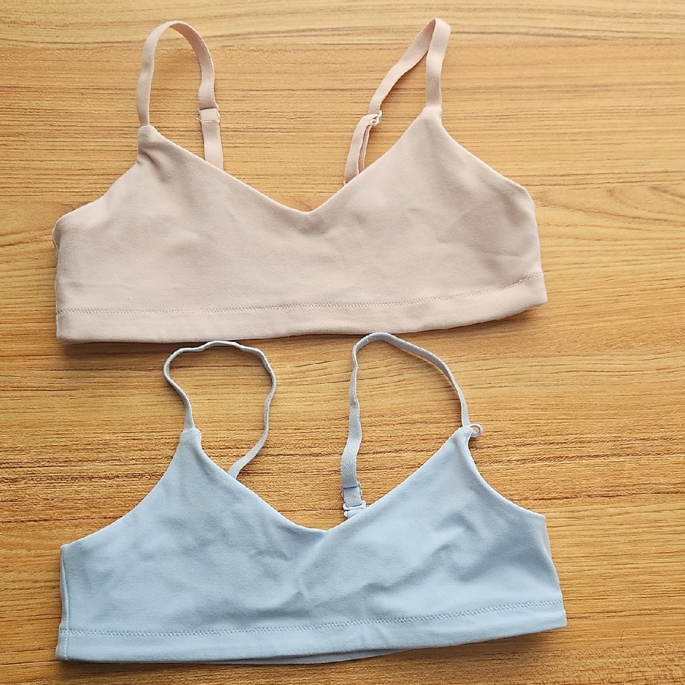 Athleta Kids Bralette Set - Light Pink and Blue